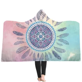 Neon Dream Catcher Hooded Blanket