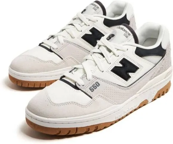 New Balance 550 colour-block leather sneakers White