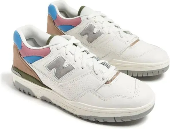 New Balance 550 colour-block leather sneakers White