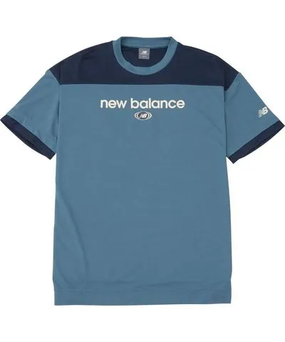 New Balance Linear Logo Honeycomb Mesh T-shirt 'Elemental Blue'