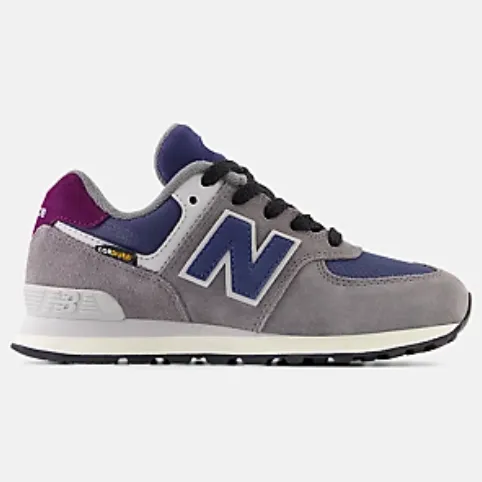 New Balance Little Kid’s 574 Castlerock with NB Navy