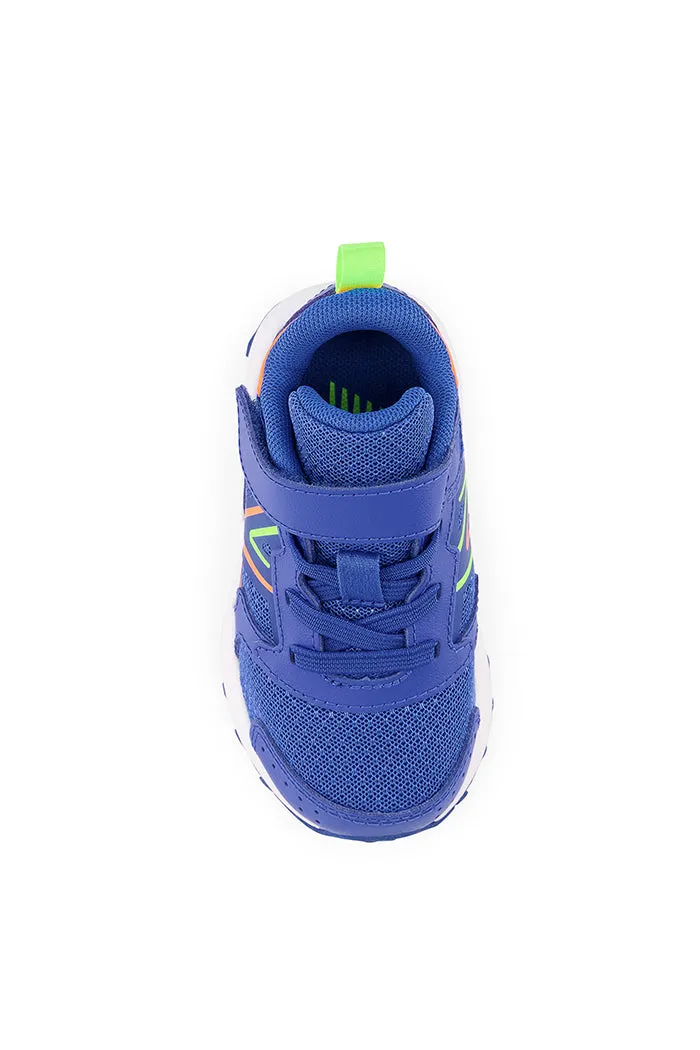 New Balance Toddler Fresh Foam 650 Bungee Lace with Top Strap in Cobalt