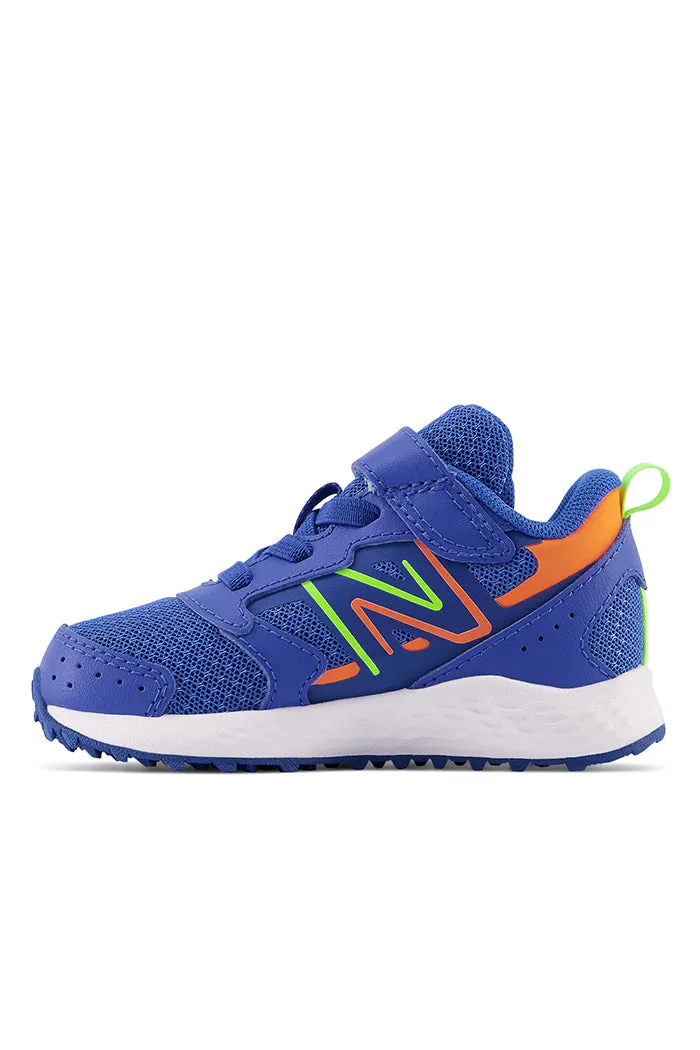 New Balance Toddler Fresh Foam 650 Bungee Lace with Top Strap in Cobalt