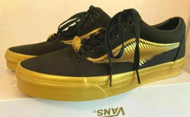 NEW Vans x Harry Potter Golden Snitch Old Skool Black/Go...