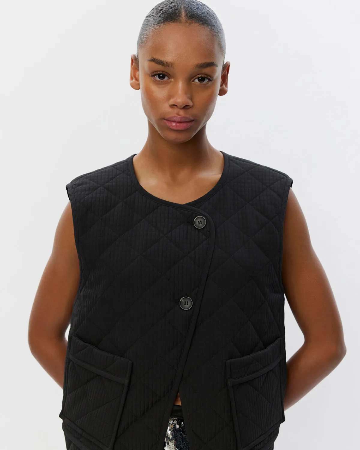 OLGASW VEST - Black