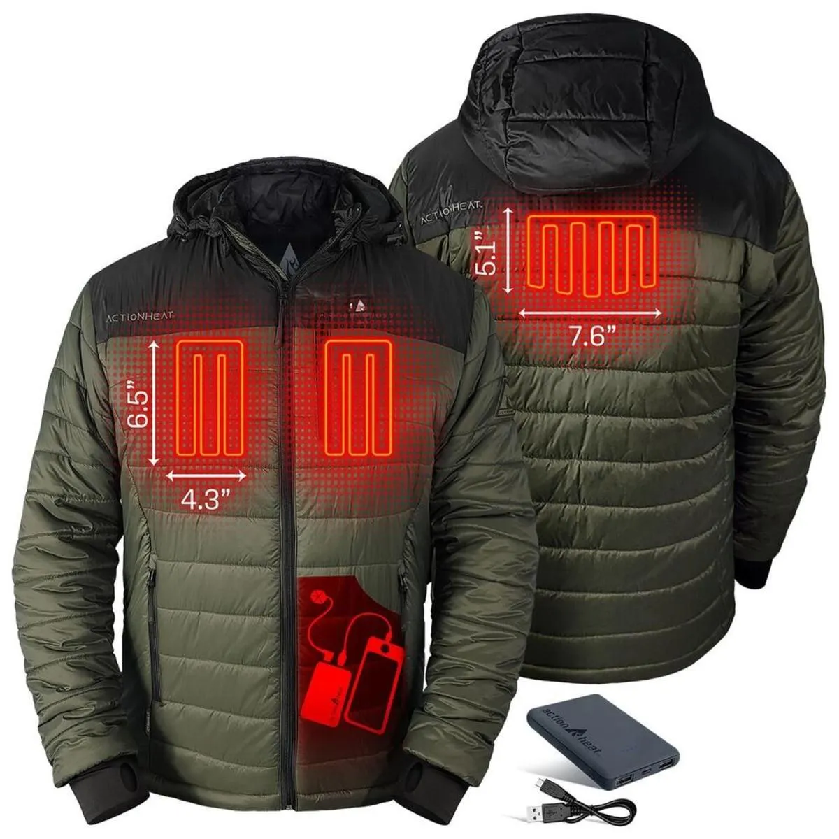 Open Box ActionHeat 5V Men's Pocono Insulated Heated Jacket