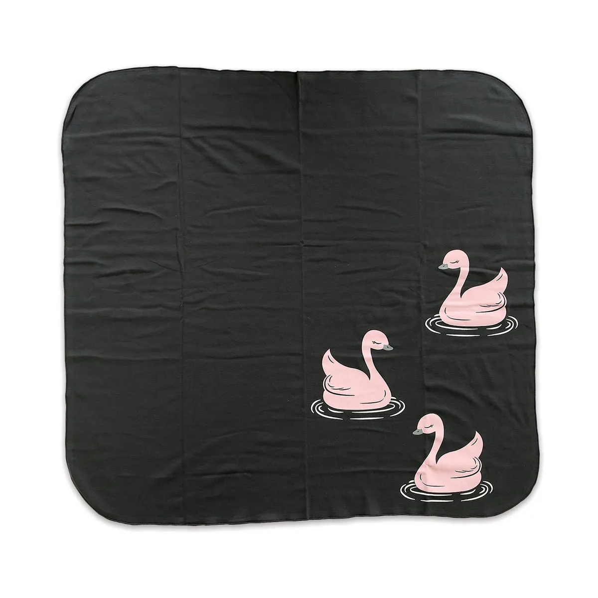 Organic Cotton Swaddle Blanket (Iron/Swan)