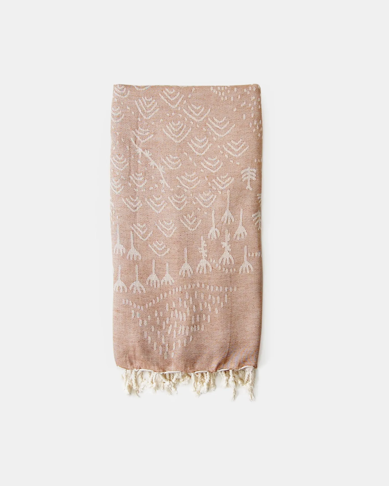 Organic Turkish Throw blanket - adobe/natural print