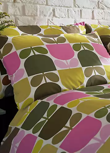 Orla Kiely Multi Block Stem 100% Cotton Percale 200 Thread Count Duvet Cover Set | Kaleidoscope