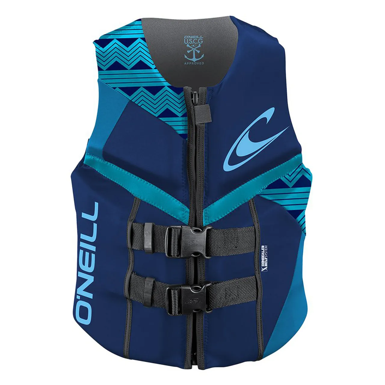 O'Neill Reactor (Navy/River/Turquoise) USCG Women's Life Jacket 2022