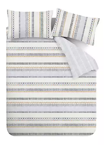 Pineapple Elephant Vida Stripe Duvet Cover Set | Kaleidoscope