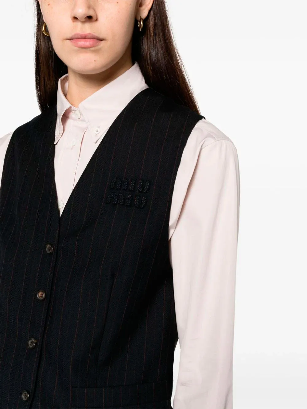 Pinstriped vest