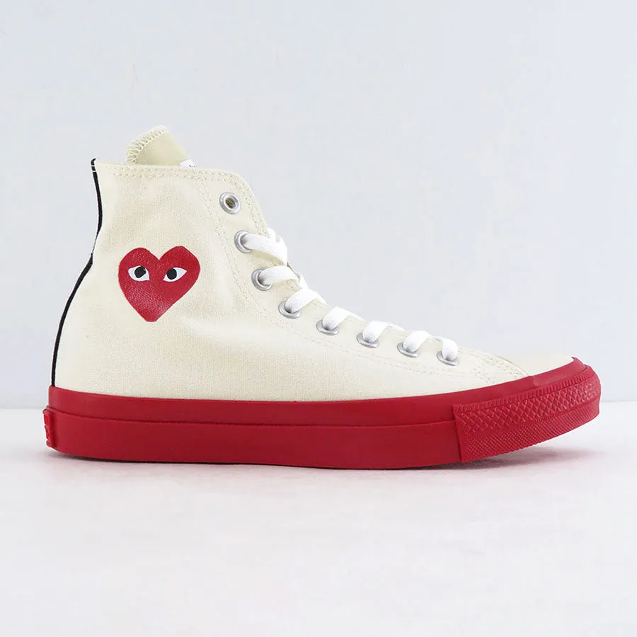 【PLAY COMME des GARCONS】PLAY CONVERSE CHUCK TAYLOR (WHITE)AZ-K121-001