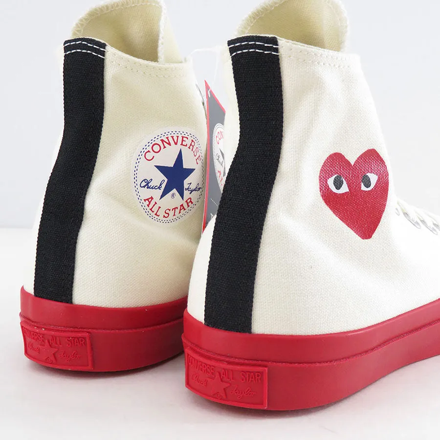 【PLAY COMME des GARCONS】PLAY CONVERSE CHUCK TAYLOR (WHITE)AZ-K121-001