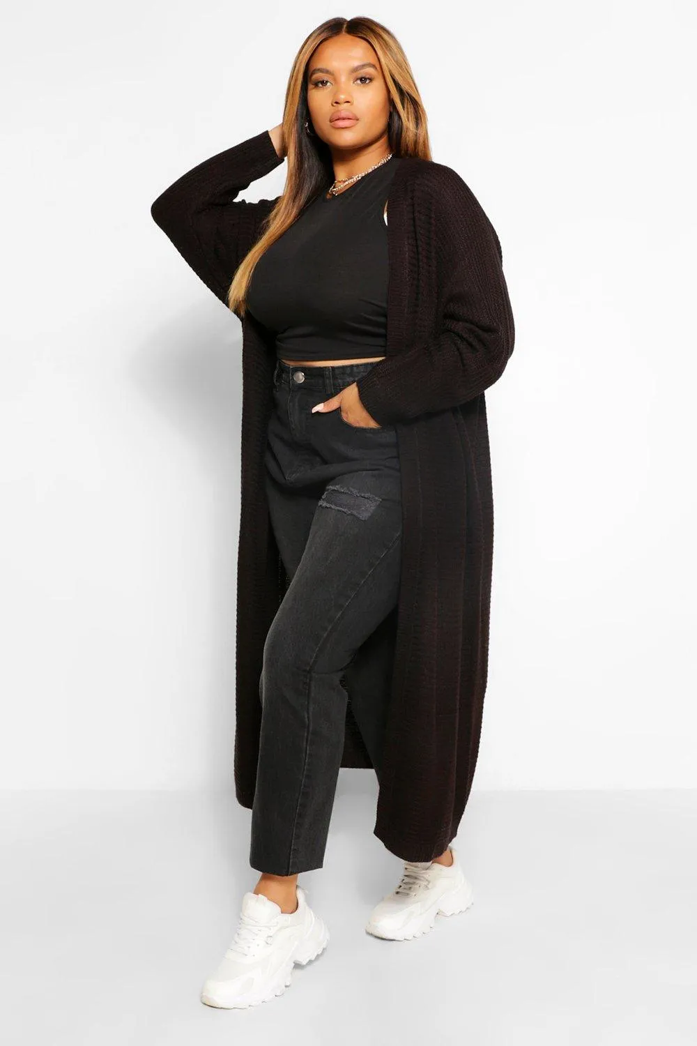 Plus Batwing Oversized Cardigan