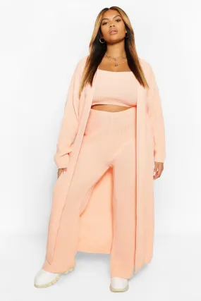 Plus Longline Maxi Cardigan