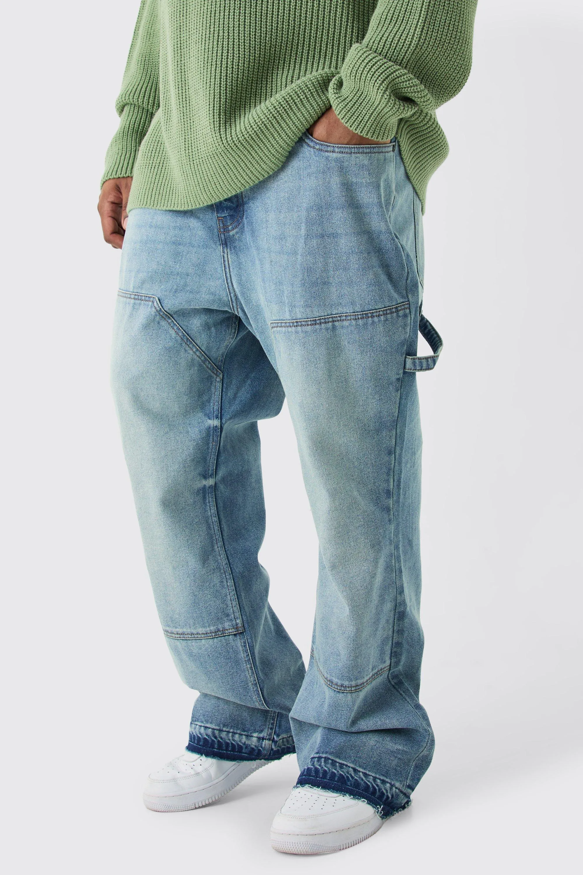 Plus Slim Rigid Flare Carpenter Jeans