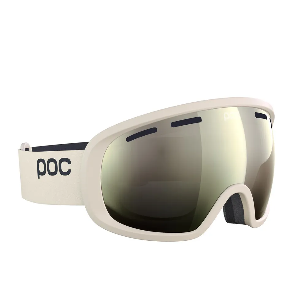 POC Fovea Ski Goggles Partly Sunny Ivory Lens - Selentine White Frame