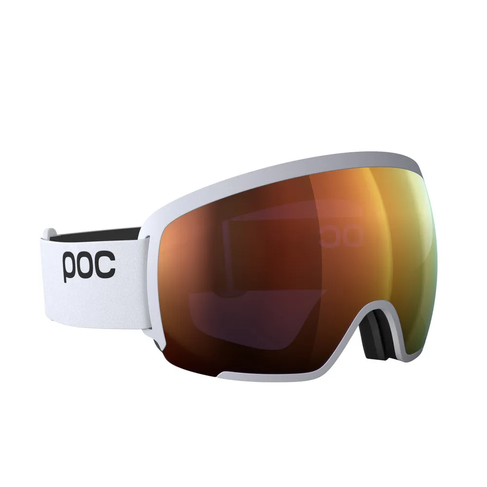 POC Orb Ski Goggles Partly Sunny Orange Lens - Hydrogen White Frame