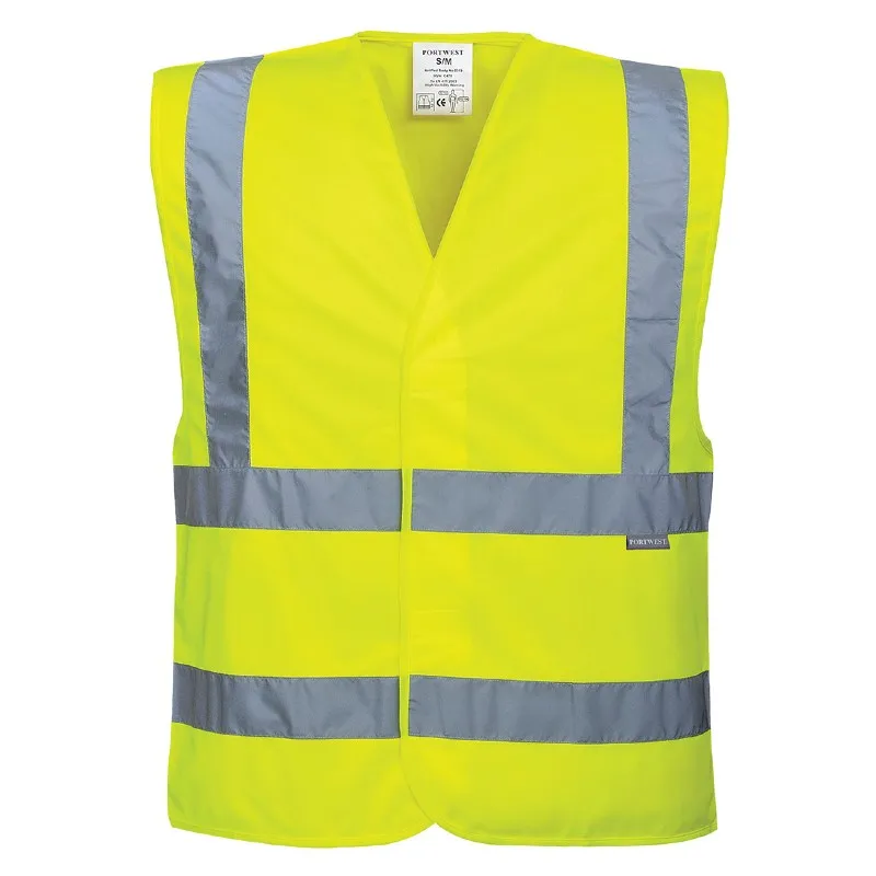 Portwest C470 Hi-Vis Yellow Two-Band and Brace Vest (Pack of 50)