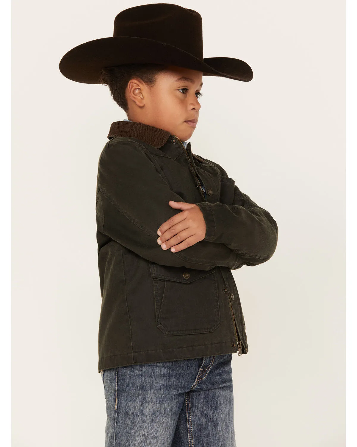 Product Name:  Cody James Boys' Rancher Faux Oil Skin Field Jacket