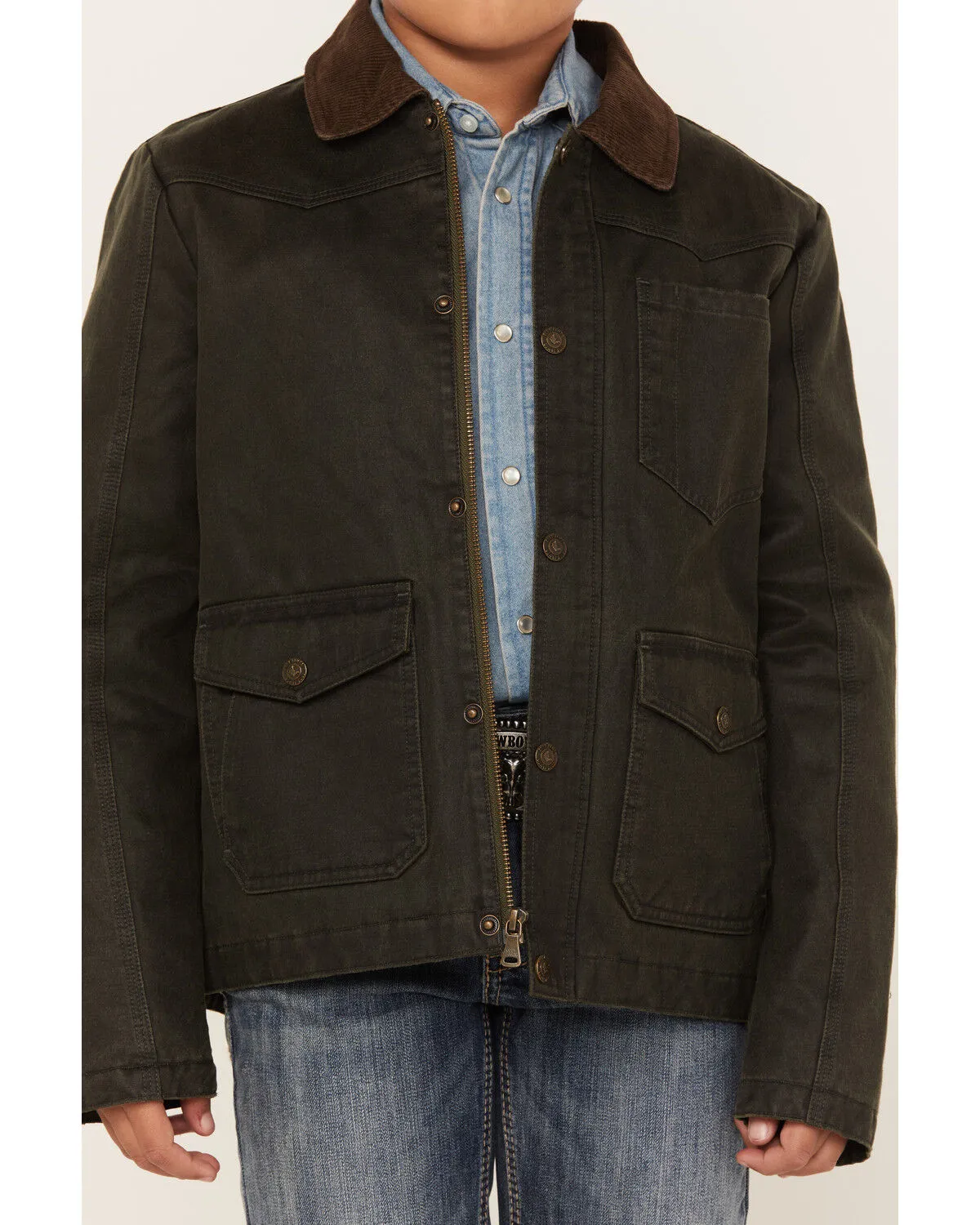 Product Name:  Cody James Boys' Rancher Faux Oil Skin Field Jacket