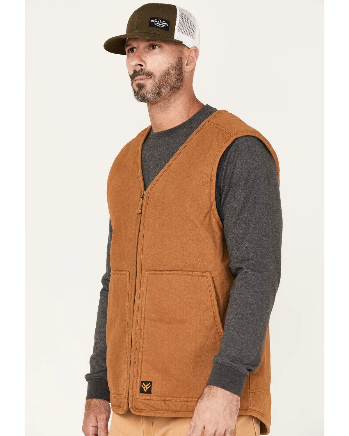 Product Name:  Hawx Men's Weathered Canvas Sherpa Lined Vest - Big