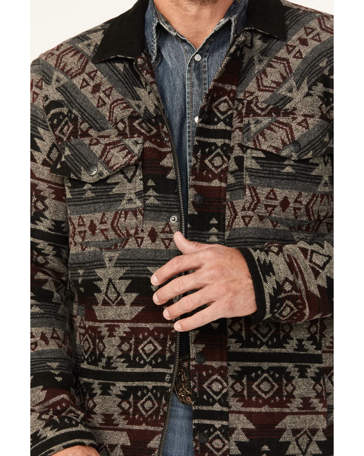 Product Name:  Moonshine Spirit Men's Southwestern Print Snap Jacket