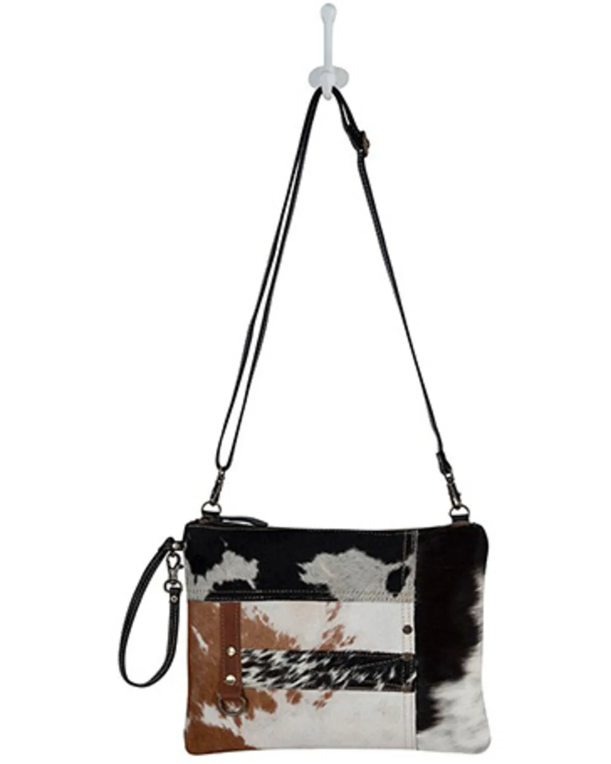 Product Name:  Myra Bag Women's Tyler Ridge Hair-On Leather Crossbody Bag