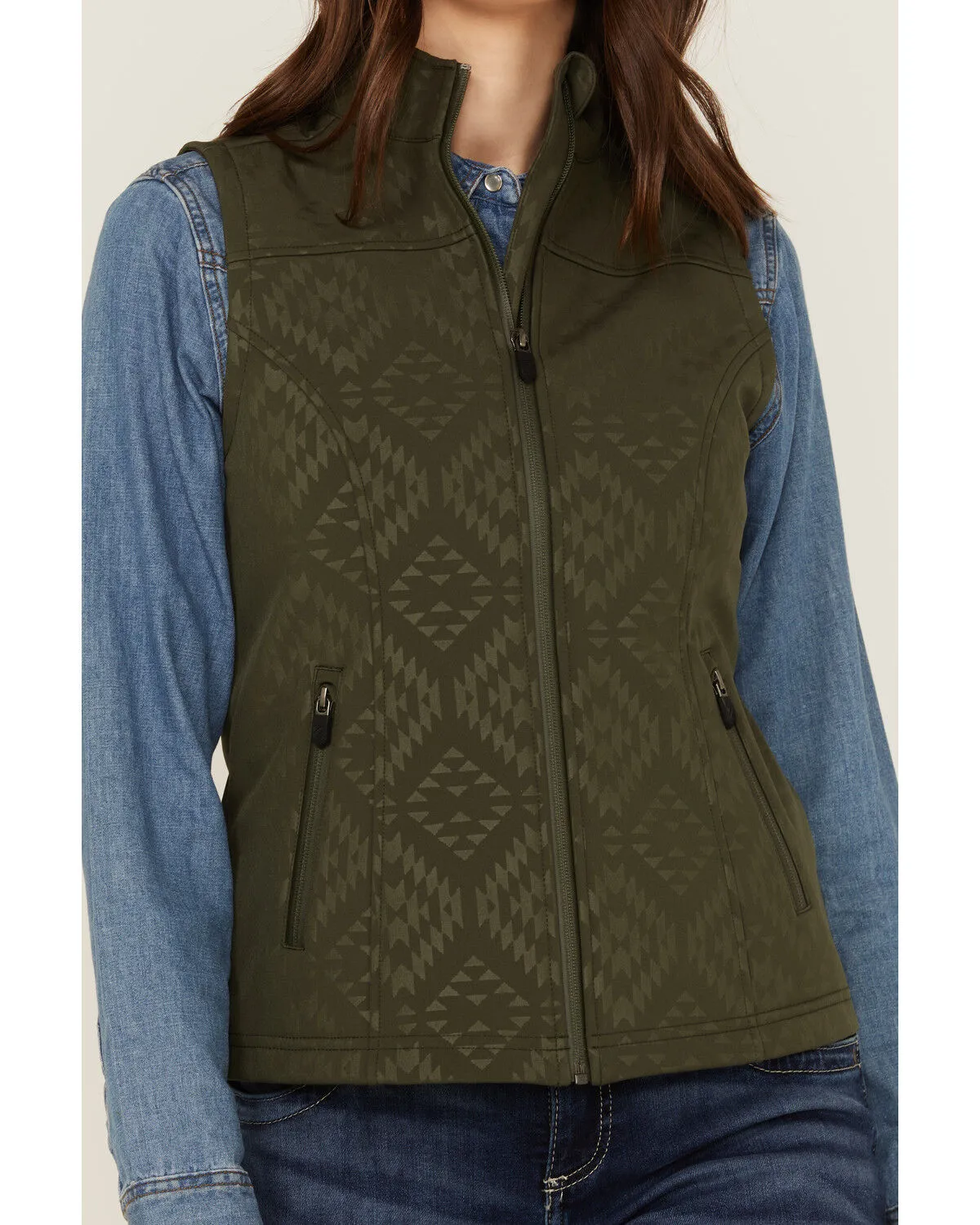 Product Name:  RANK 45® Women's Southwestern Print Softshell Riding Vest