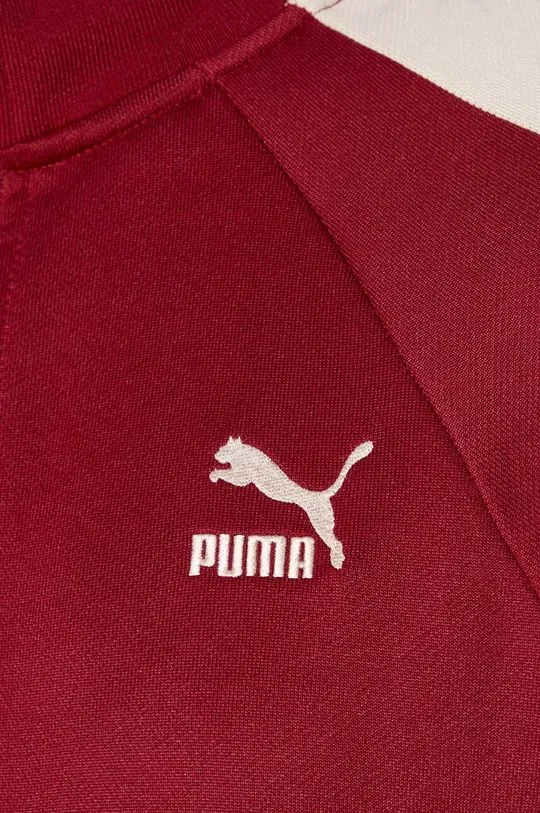 Puma sweatshirt Iconic T7 Track Jacket women's red color 627994