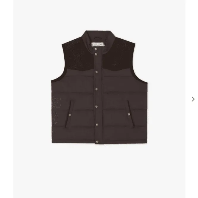 R. M. Williams Mens Carnavon Vest in Chocolate