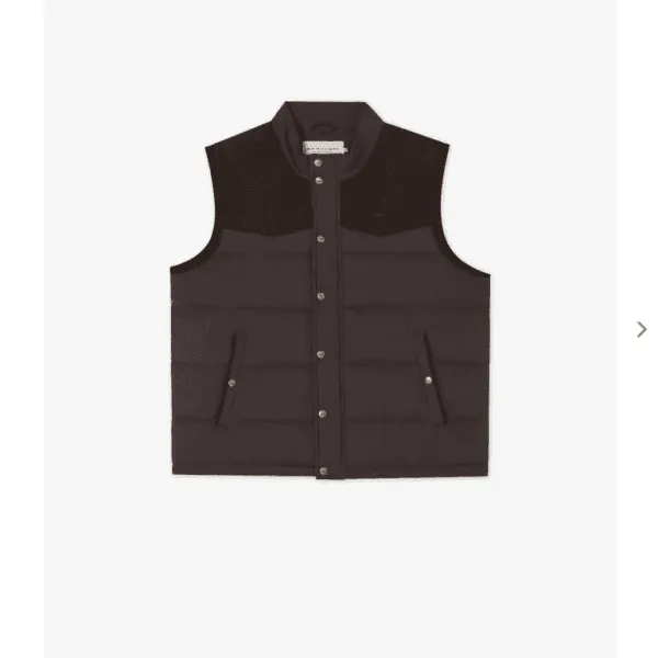 R. M. Williams Mens Carnavon Vest in Chocolate