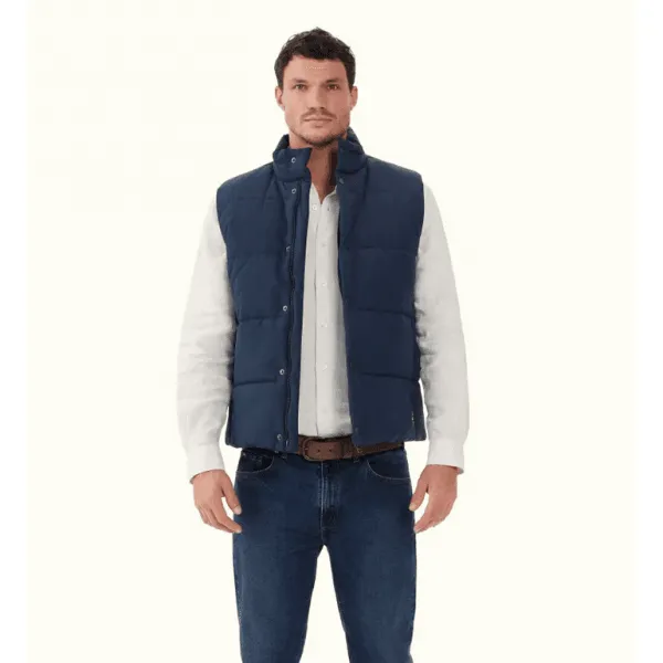 R. M. Williams Mens Paddington Vest in Navy