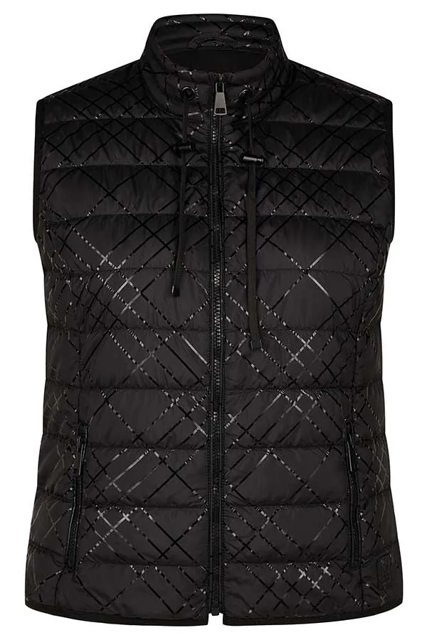 Rabe & LecomteBLACK SHINY QUILTED VEST