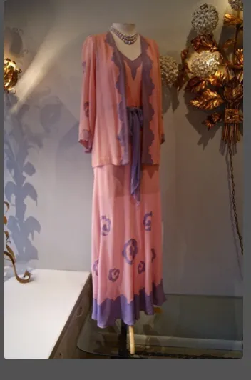 Rare Deco Slip and Jacket Peignoir Set Cadolle Established in 1889 in Paris