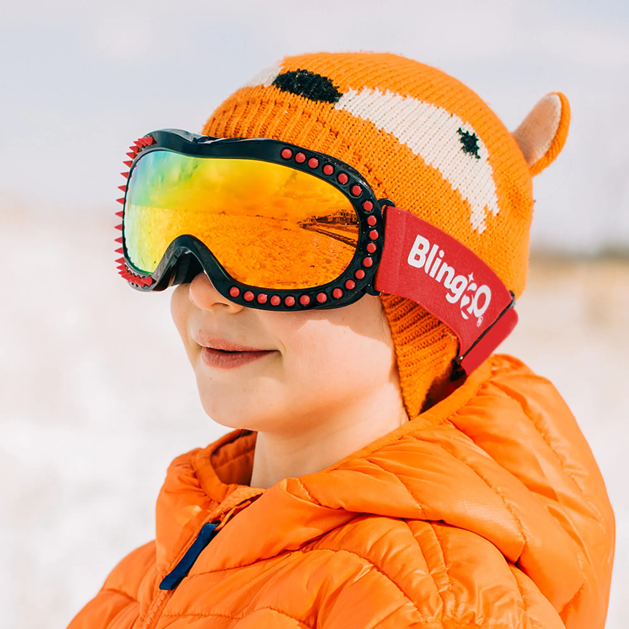 Red & Black Ski Goggles