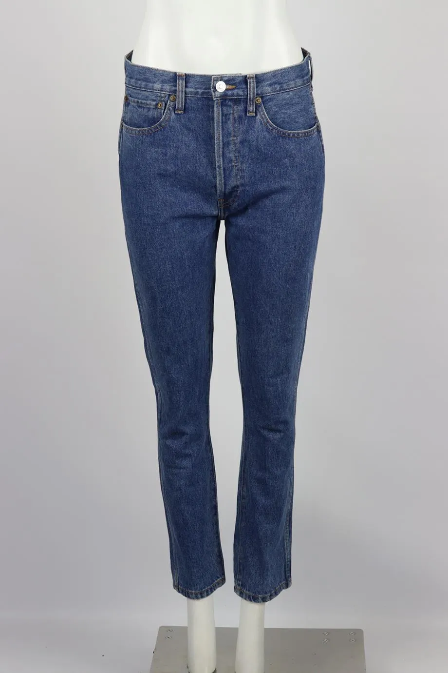 RE/DONE HIGH RISE STRAIGHT LEG DENIM JEANS W29 UK 10/12