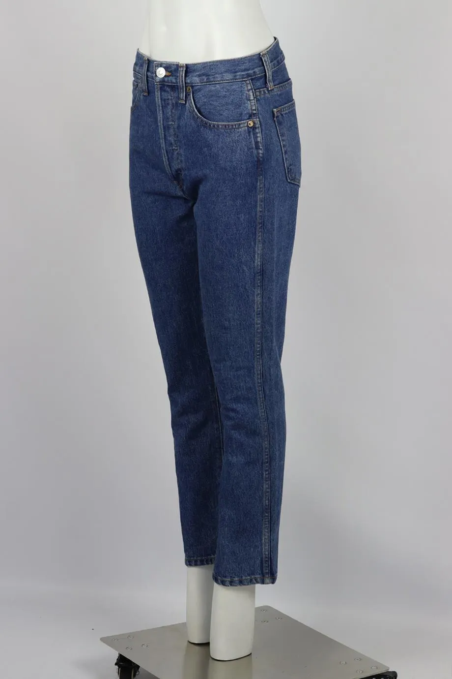 RE/DONE HIGH RISE STRAIGHT LEG DENIM JEANS W29 UK 10/12