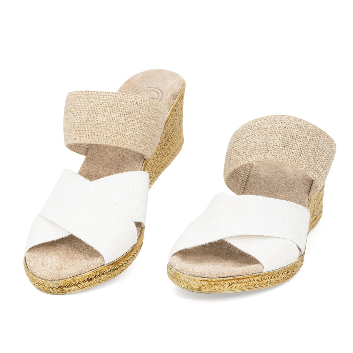 Rita - Two Tone Wedge Sandals