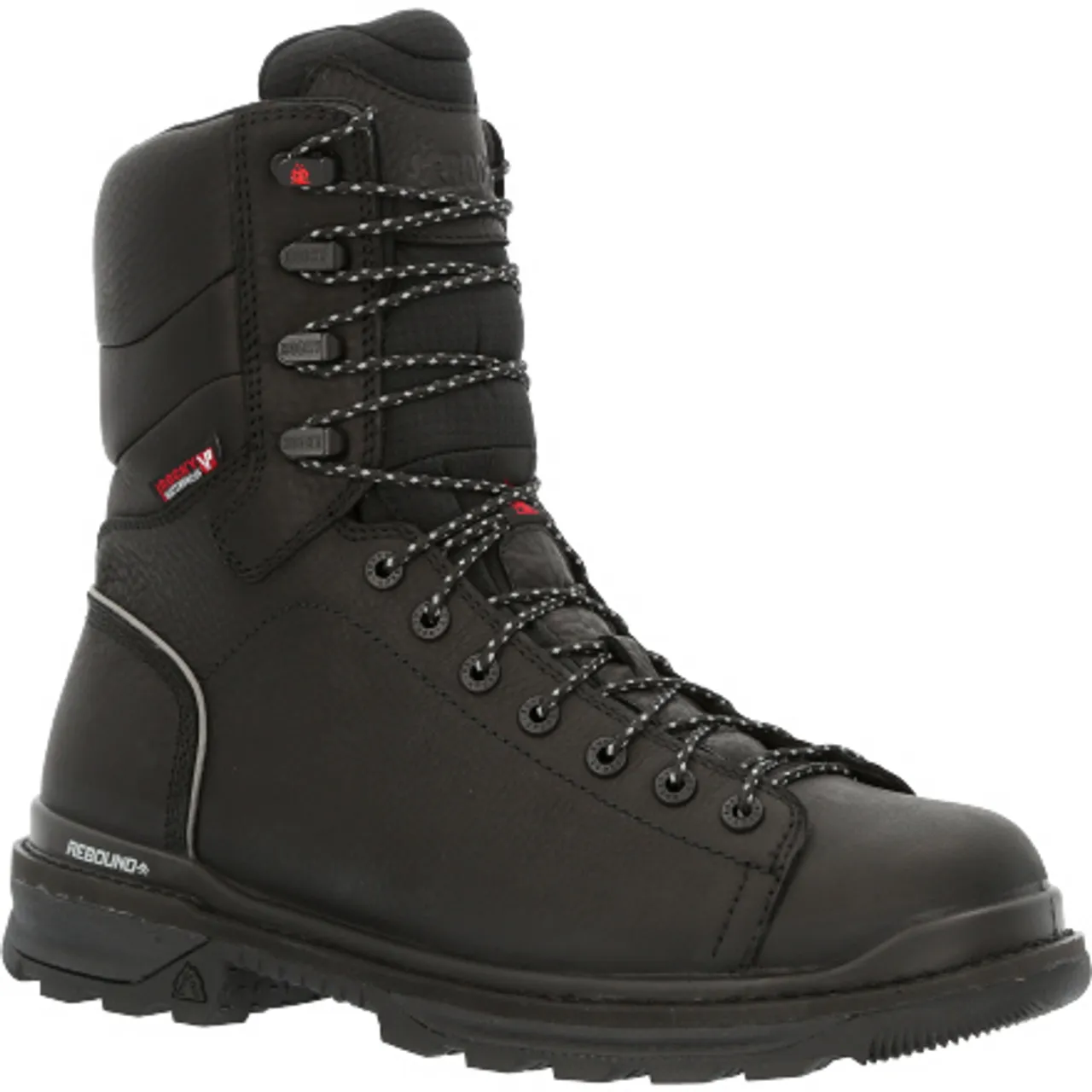 Rocky Mens Rams Horn Lace to Toe Waterproof Work Boot RKK0353 BLACK