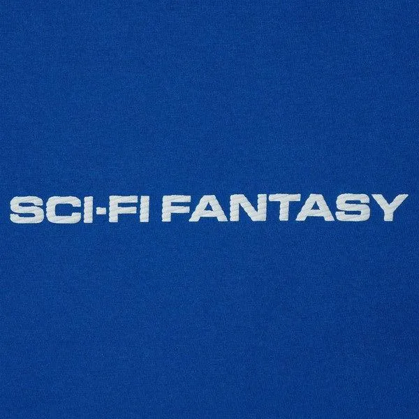 Sci-Fi Fantasy Skateboards Textured Logo T-Shirt Royal Blue