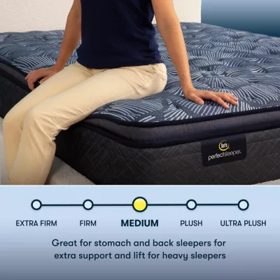 Serta Perfect Sleeper Cobalt Calm Plus 14" Medium PillowTop Mattress + Box Spring