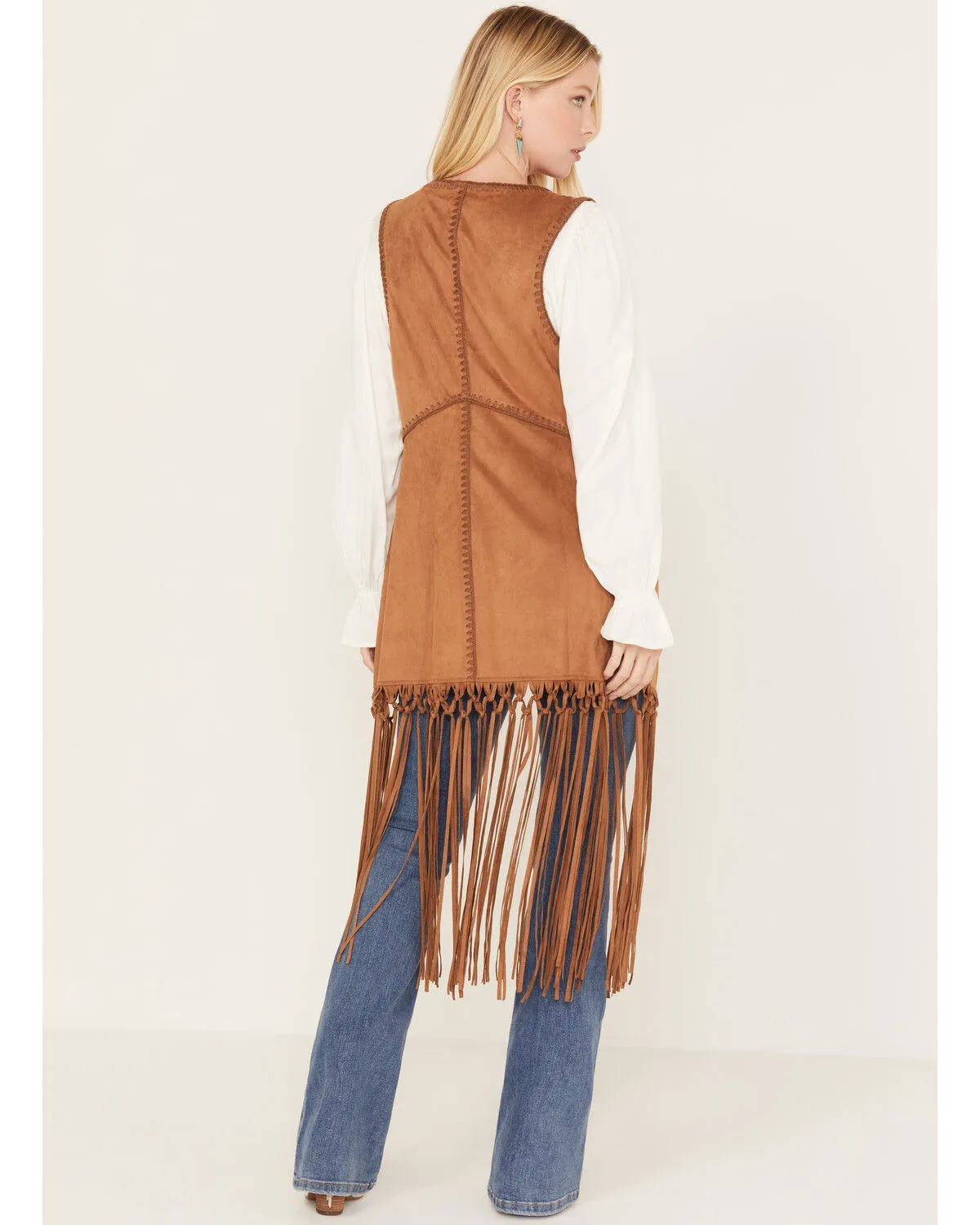 Shyanne Women's Faux Suede Fringe Vest