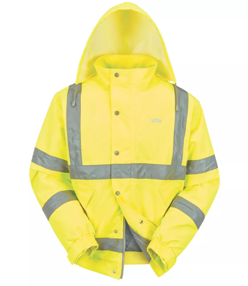 Site Battell Hi-Vis Pilot Jacket Yellow Medium 50" Chest - Screwfix