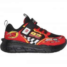 Skechers Skech Tracks | Black/Red | Childrens Racing Themed Trainers