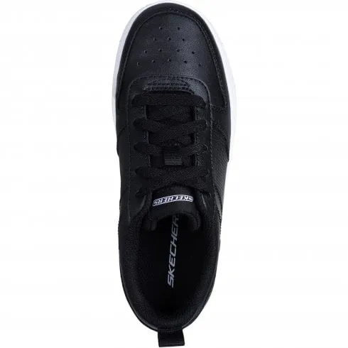 Skechers Smooth Street - Genzo | Black/White | Childrens Lace Up Trainers