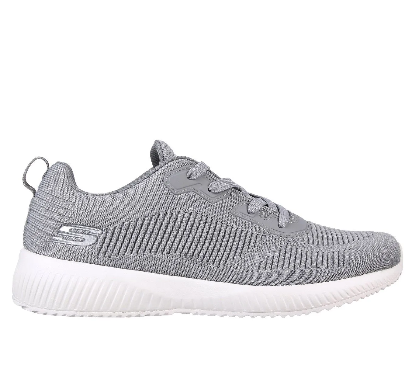 Skechers Squad Lace Up Trainers Gray Mesh