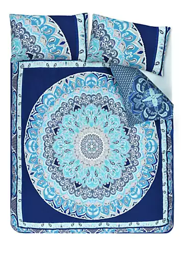 Sleepdown Blue Paisley Mandala Duvet Cover Set | Kaleidoscope