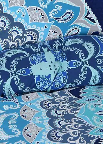 Sleepdown Blue Paisley Mandala Duvet Cover Set | Kaleidoscope